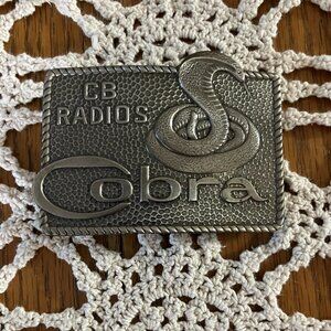 Vintage Lewis Buckles Chicago Metal Pewter? CB Radios Cobra Belt Buckle
